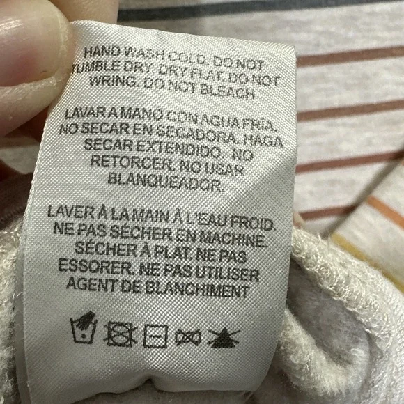 Thread & Supply That Cozy Life Long Sleeve Shirt Size Small Striped Crew Neck - Picture 5 of 7